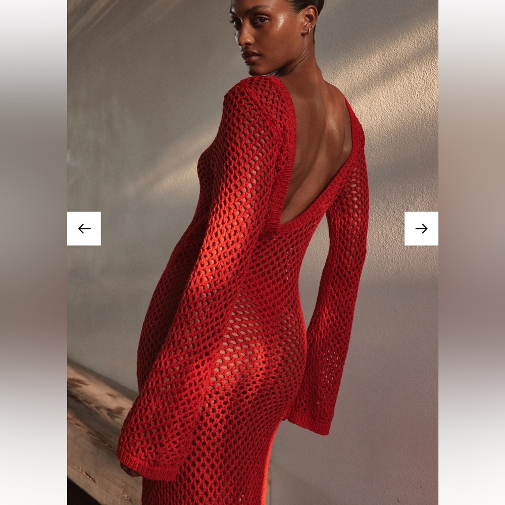 Monday red dress knit  cover up!